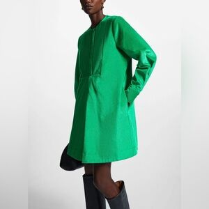 COS Kelly Green Corduroy Baby doll Dress, Size 2